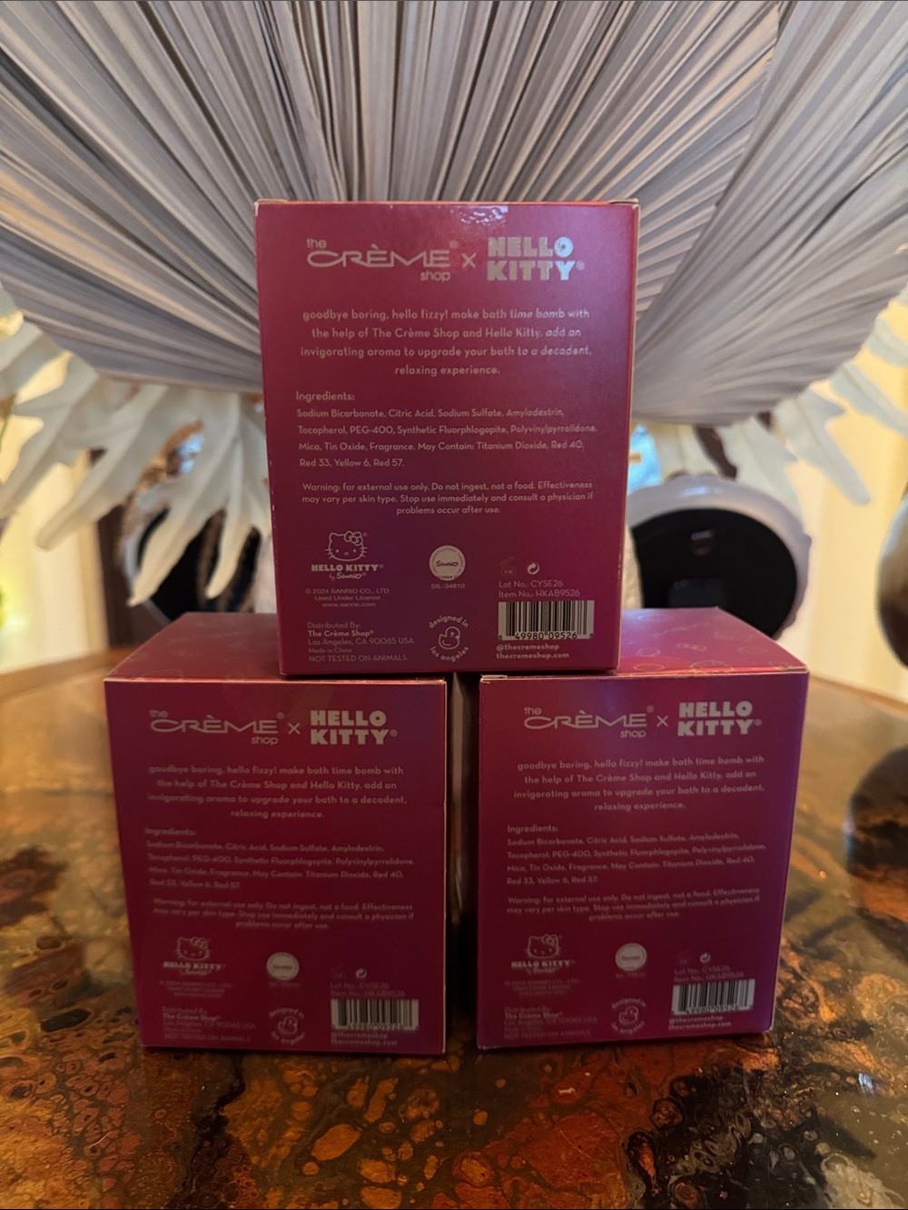 Hello Kitty (3) Strawberry Scented Aromatherapy Bath Bomb Trio - Picture 2 of 3